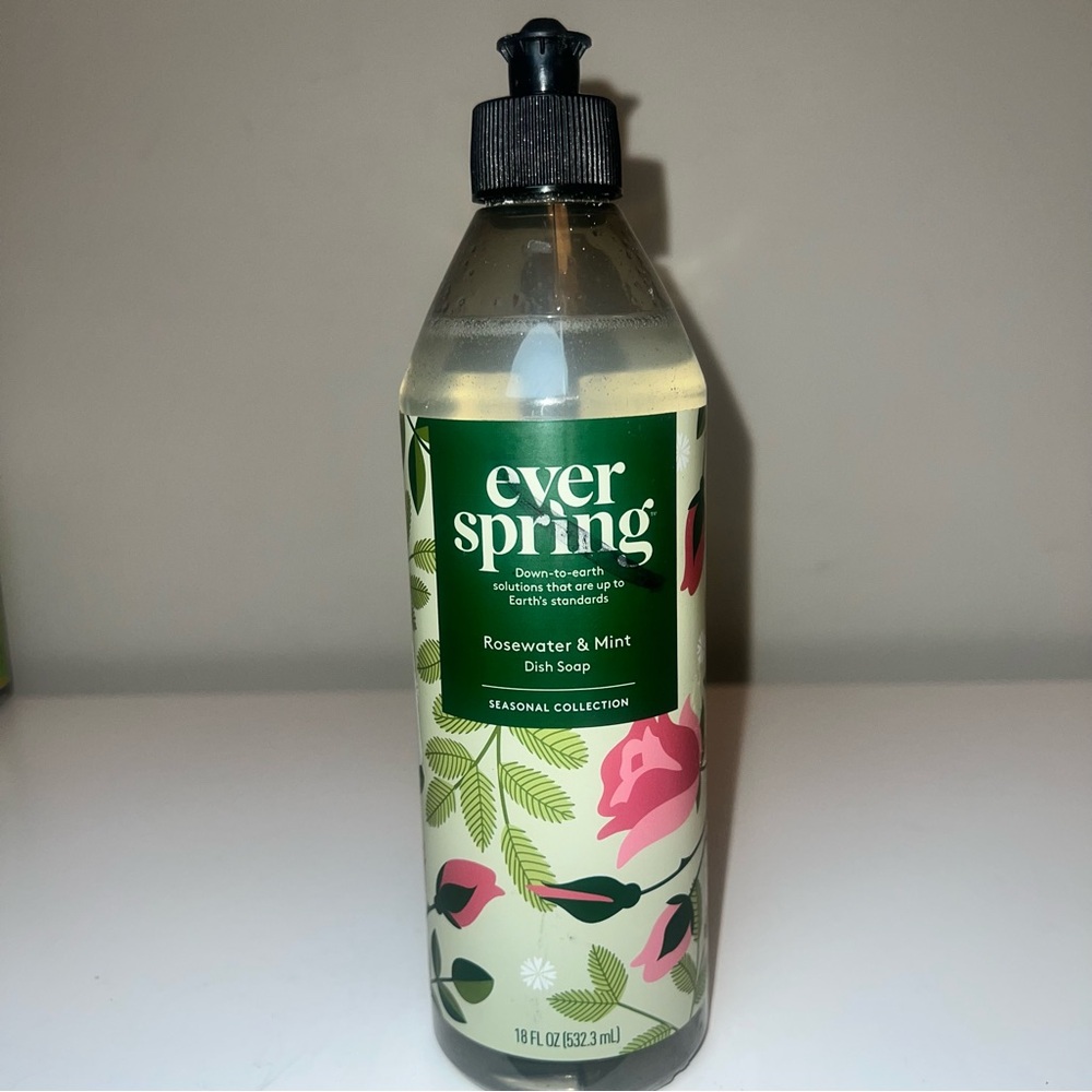 Ever Spring Rosewater & Mint Dish Soap Seasonal Collection